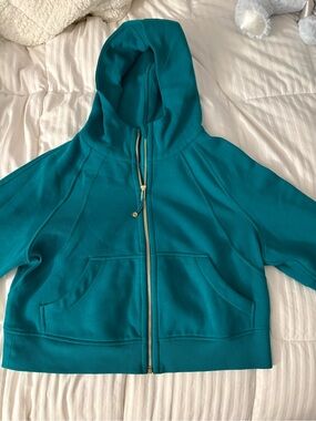 Lululemon Scuba Oversized Full-Zip Hoodie - Sonic Teal / Gold - XS / S - NWOT